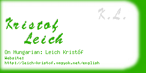 kristof leich business card