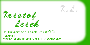 kristof leich business card